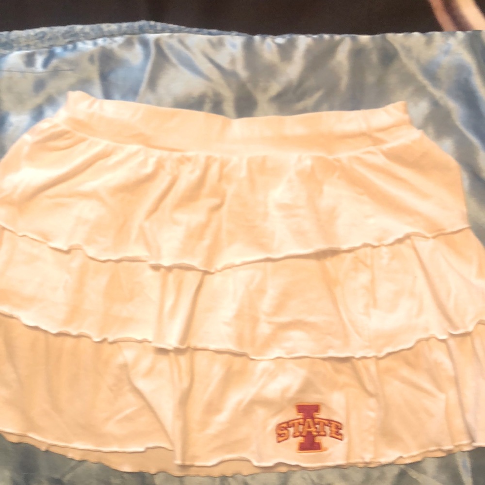 IA State size Kids L white mini skirt